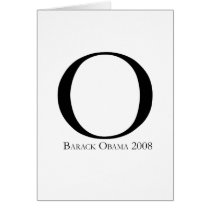 O: Obama for President T-shirt Greeting Card