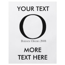 O: Obama for President T-shirt Flyer Design