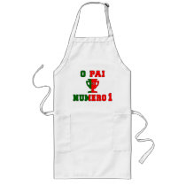 O Pai Número 1 - Number 1 Dad in Portuguese Aprons