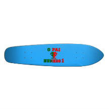 O Pai Número 1 - Number 1 Dad in Portuguese Skateboard Decks