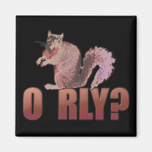 O RLY Squirrel Refrigerator Magnet