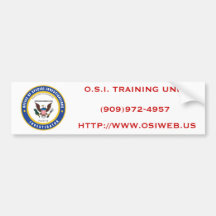 O.S.I. TRAINING UNIT BUMPER STICKER