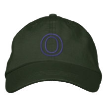 "O" Small Athletic Letter Embroidered Baseball Caps