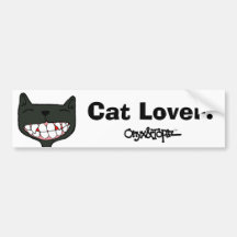 O&T Topaz Bumper Sticker "Cat Lover"