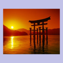 O-Torii Gate, Itsukushima shrine, Miyajima, posters