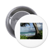 Oahu Beach Pinback Button