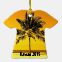 Oahu Hawaii Beach Memento Ornaments