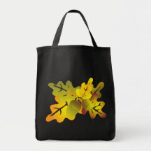 oak leaves canvas bags