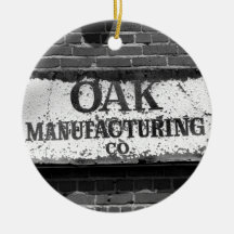 Oak Manufacturing Sign Christmas Ornaments