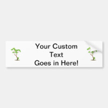 Oak tree abstract single graphic bumper stickers