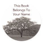 Oak Tree Bookplate Sticker