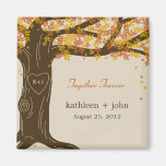 Oak Tree Fall Wedding Magnet