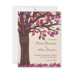 Oak Tree Heart Save the Date Wedding Card Custom Invitation