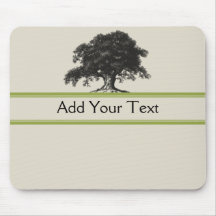 Oak Tree Plantation in Green Mouse Pads