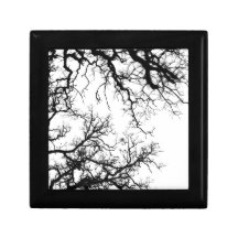 oak tree silhouette trinket boxes