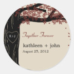 Oak Tree Wedding Favour Sticker