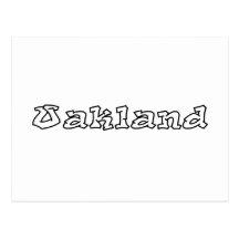 Oakland Graffiti Font Postcard