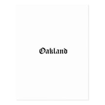 Oakland Old English Font Post Cards