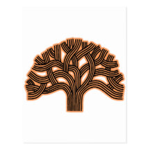 Oakland Tree Orange Haze Postcards
