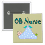 OB Nurse Gifts, Baby in Blanket--Adorable Button