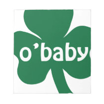 O'Baby Shamrock Irish Baby notepads