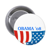 Obama '08 Flag Buttons