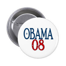 obama 08 plain pinback button