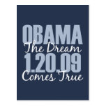 Obama 1-20-09 The Dream Comes True Postcard