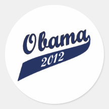 Obama 2012 Baseball Style Sticker