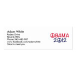 Obama 2012 business card templates