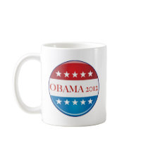 OBAMA 2012 BUTTON COFFEE MUG
