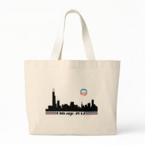Obama 2012 - Chicago Skyline Canvas Bags