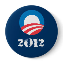 OBAMA 2012 DISTRESSED BUTTONS