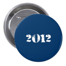 OBAMA 2012 DISTRESSED PINBACK BUTTON