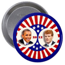 Obama 2012 Kennedy Coat Tail Button