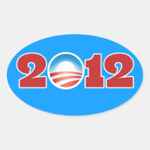 Obama 2012 oval sticker