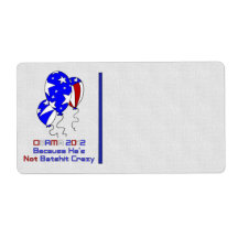OBAMA 2012 PERSONALIZED SHIPPING LABEL