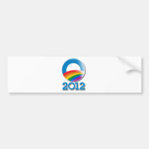 Obama 2012 Pride Button Bumper Sticker