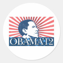 Obama 2012 round sticker