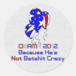 OBAMA 2012 ROUND STICKERS