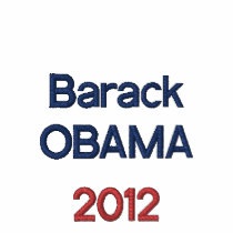 Obama 2012 (with embroidered flag on left sleeve) embroidered shirt