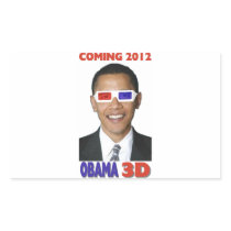 Obama 3D Rectangular Sticker