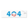 Obama 404 Clueless - File Not Found Bumper Sticker