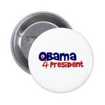 Obama 4 President Buttons
