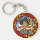 Obama All Hat No Cattle Keychain