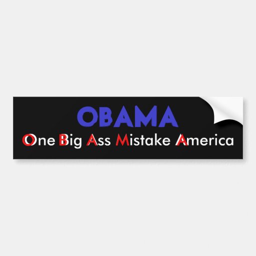 Obama anti-obama bumper sticker
