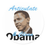 Obama Articulate Clean  Stickers