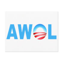 OBAMA AWOL POSTCARD