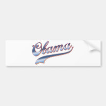 Obama Baseball Style Swoosh Tees Gifts Bumper Sticker