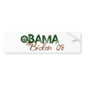 Obama Biden 2008 (Green Edition) bumper stickers